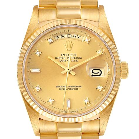 rolex 18 k gold presidental watch|Rolex presidential watch.